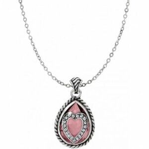 Brighton Your True Color Pink Courageous heart crystals Necklace NWT $72
